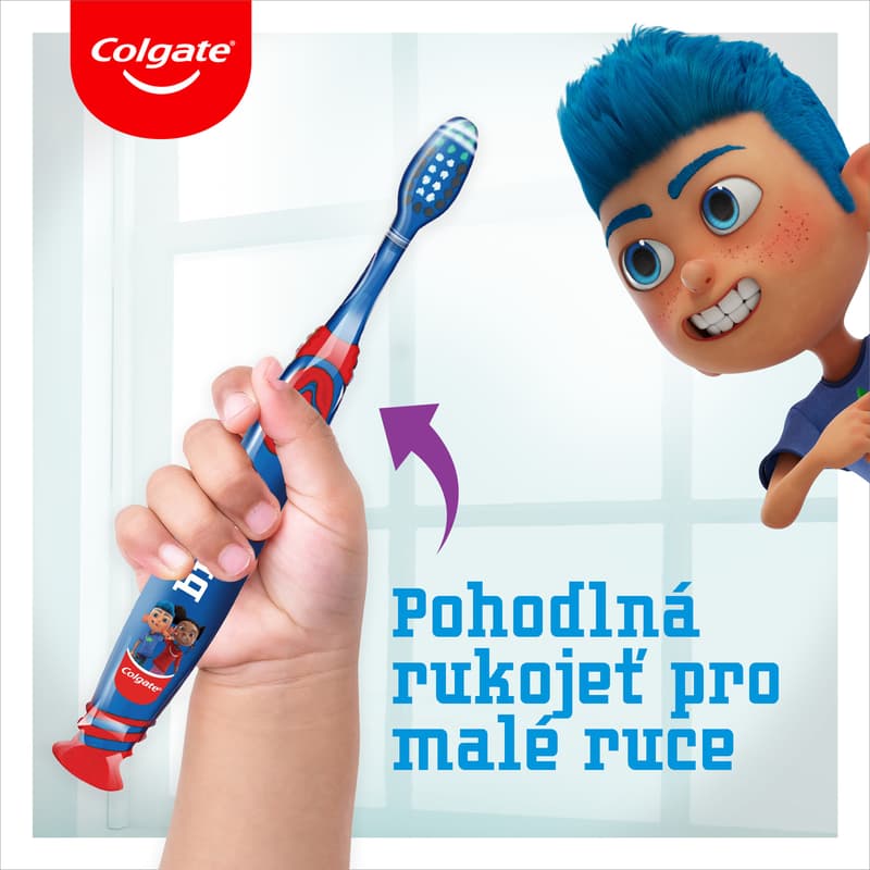 Colgate Big Kids Smiles dětský zubní kartáček pro děti 6–9 let
