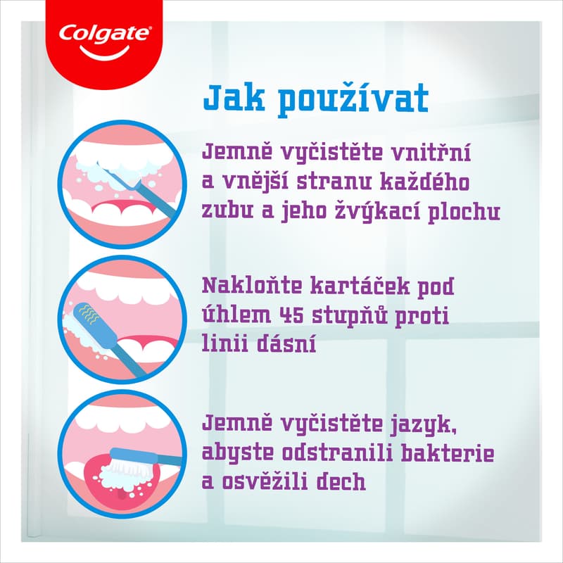 Colgate Big Kids Smiles dětský zubní kartáček pro děti 6–9 let