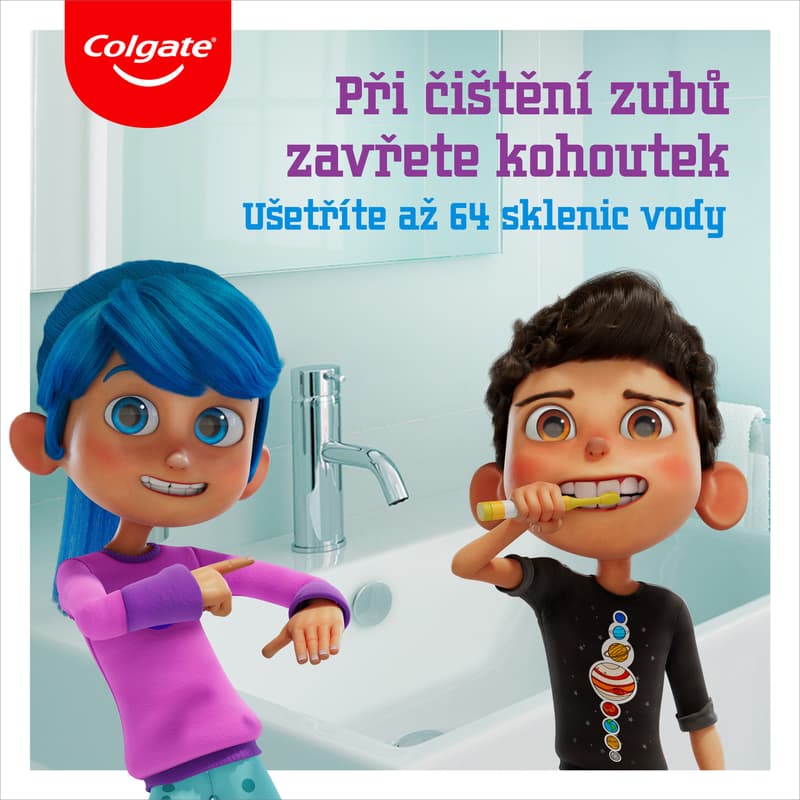 Colgate Big Kids Smiles dětský zubní kartáček pro děti 6–9 let