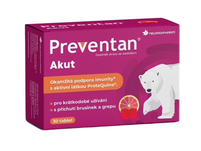 Preventan Akut with cranberry and grapefruit flavor tbl.30