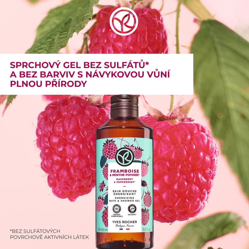 Yves Rocher Sprchový gel malina & máta
