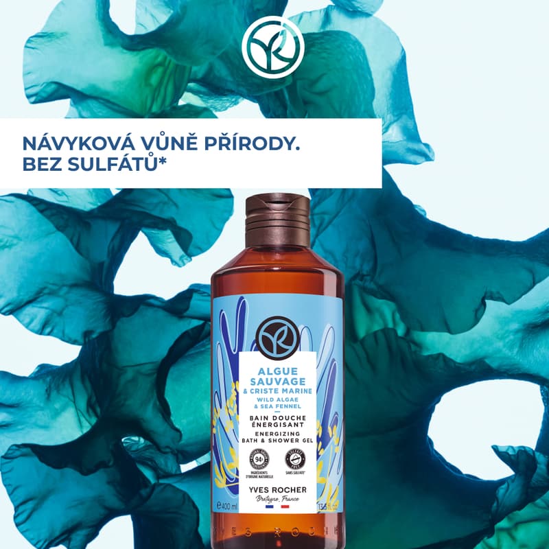 Yves Rocher Sprchový gel mořská řasa & motar přímořský
