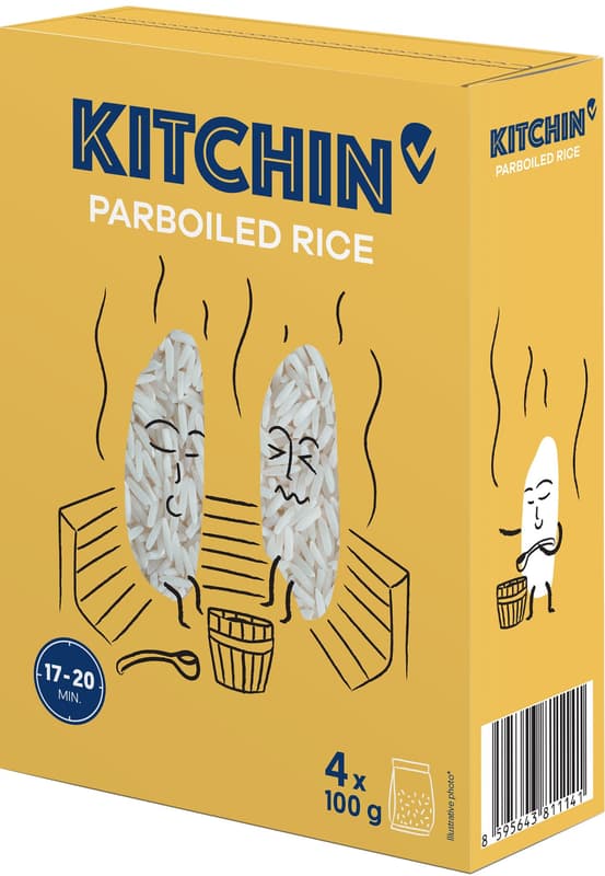 Kitchin Rýže parboiled varné sáčky (4×100 g)