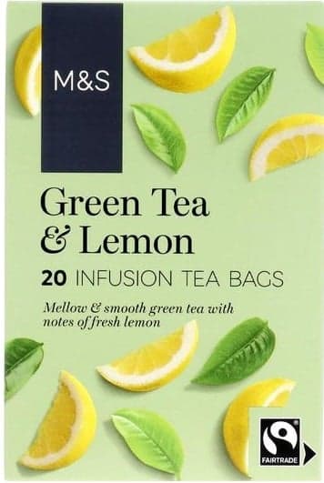 Marks & Spencer Zelený čaj s citrónem 20 nálevových sáčků