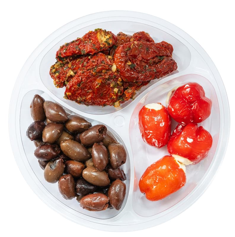 Rohlik.cz Tapas mix of olives, dried tomatoes and stuffed peppers