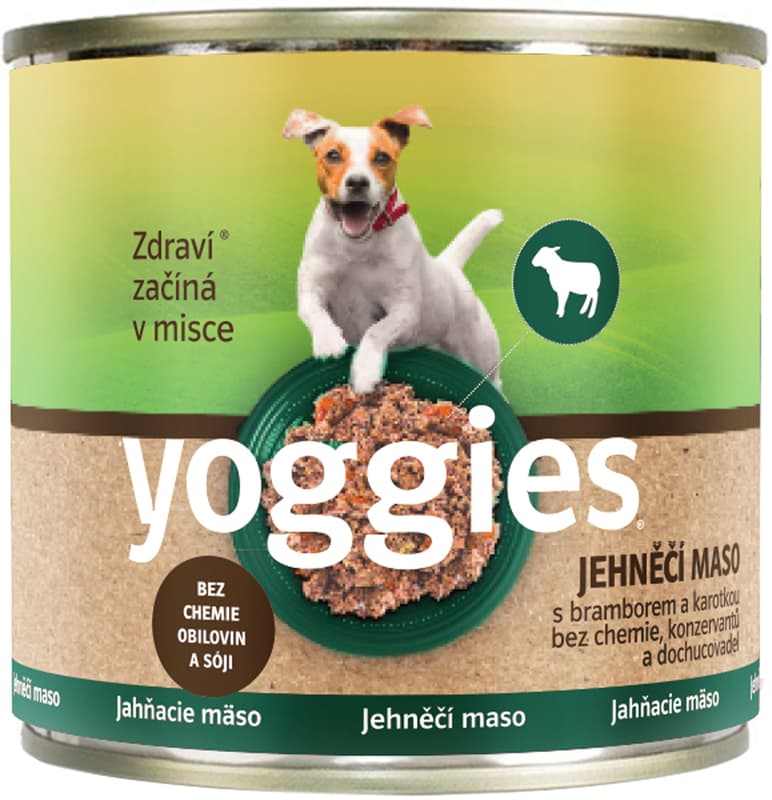 Yoggies Jehněčí konzerva s bramborem a karotkou pro psy