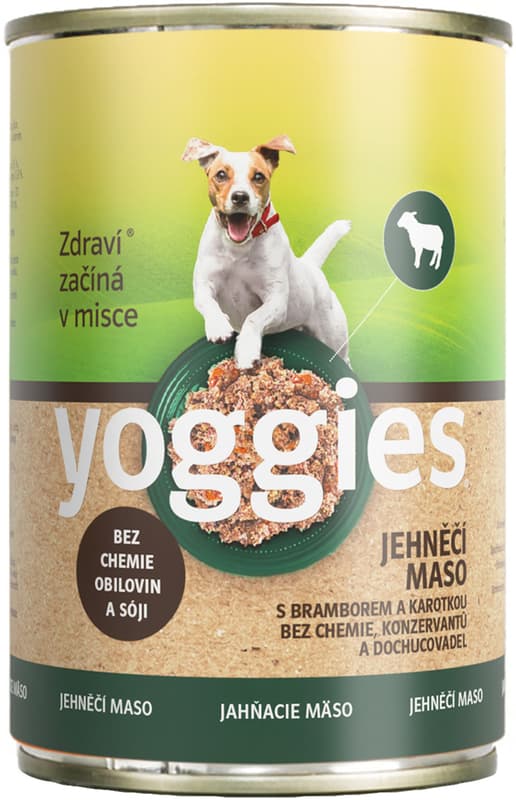 Yoggies Jehněčí konzerva pro psy s bramborem a karotkou