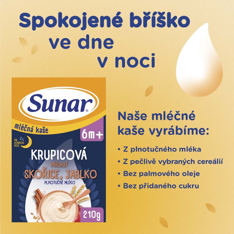 Sunar Cereal Milk Semolina Cinnamon & Apple Flavour 210 g