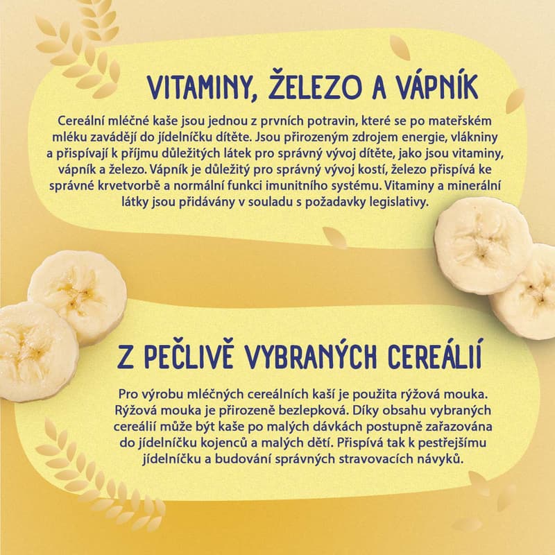 Sunar Mléčná rýžová kaše na dobrou noc banánová