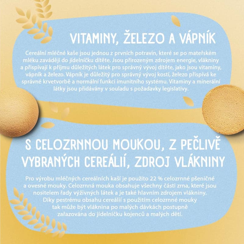 Sunar Mléčná kaše s 8 cereáliemi na dobrou noc piškotová