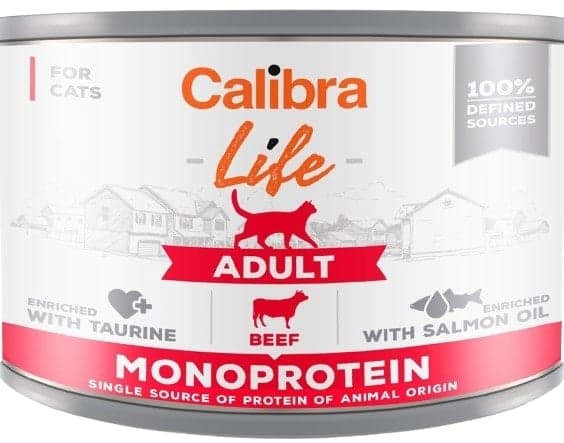Calibra Cat Life konzerva pro dospělé kočky s hovězím