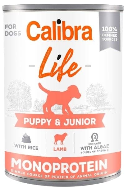 Calibra Dog Life konzerva pro štěňata s jehněčím a rýží