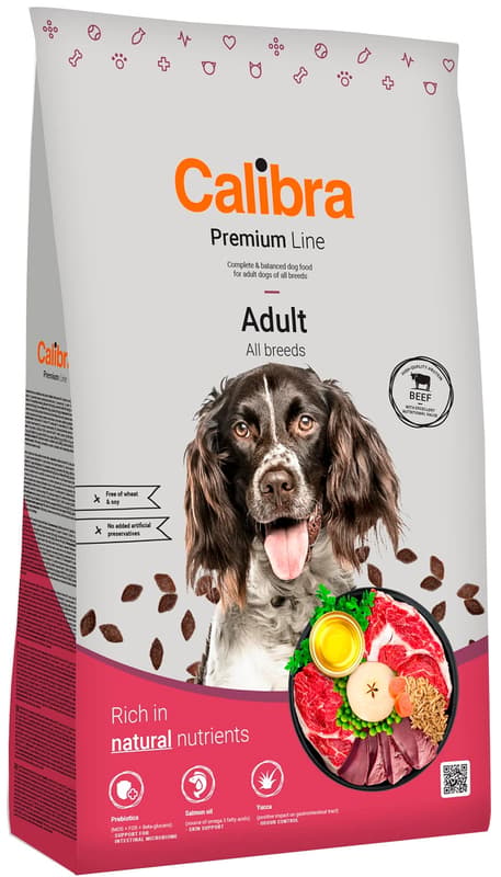 Calibra Premium Line granule pro dospělé psy s hovězím