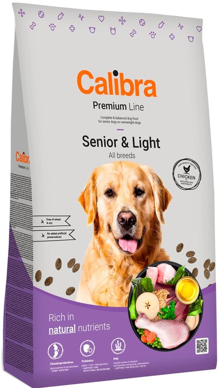 Calibra Dog Premium Line granule pro starší psy s kuřecím