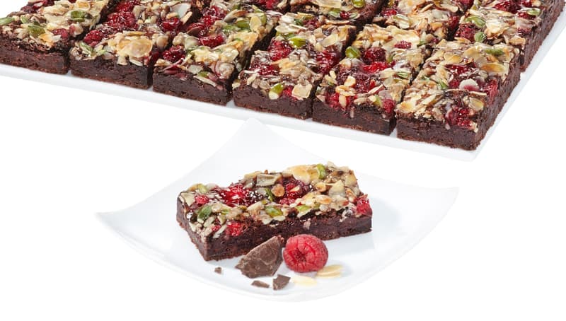 Erlenbacher Brownies s malinami bez lepku