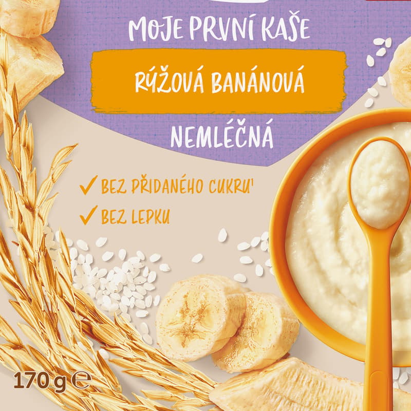 Hami Moje první nemléčná rýžová banánová kaše