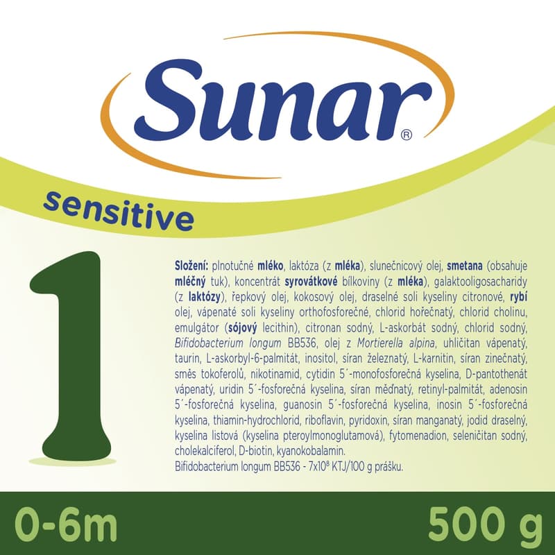 Sunar Sensitive 1, infant milk from birth