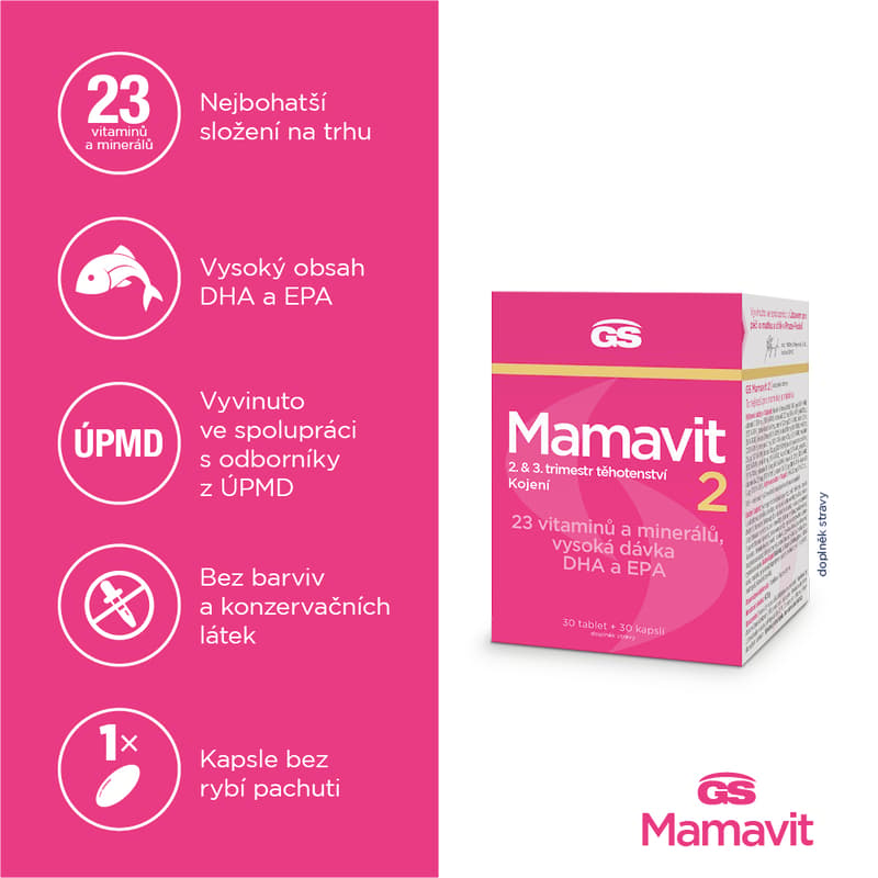GS Mamavit 2 Těhotenství a kojení tbl.30/cps.30