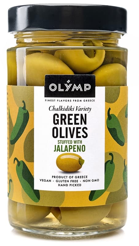 OLYMP green olives with jalepeno 320g