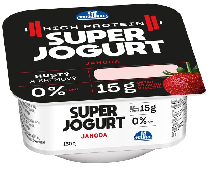 Milko Super yoghurt strawberry 0%