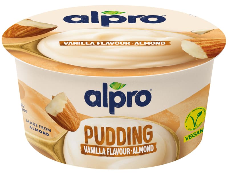 Alpro Almond pudding with vanilla flavor