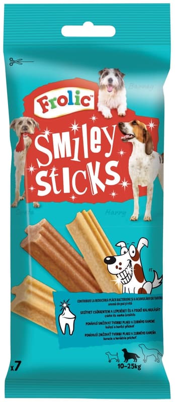 Frolic Smiley Sticks pamlsky kuřecí a hovězí 7ks (175g)