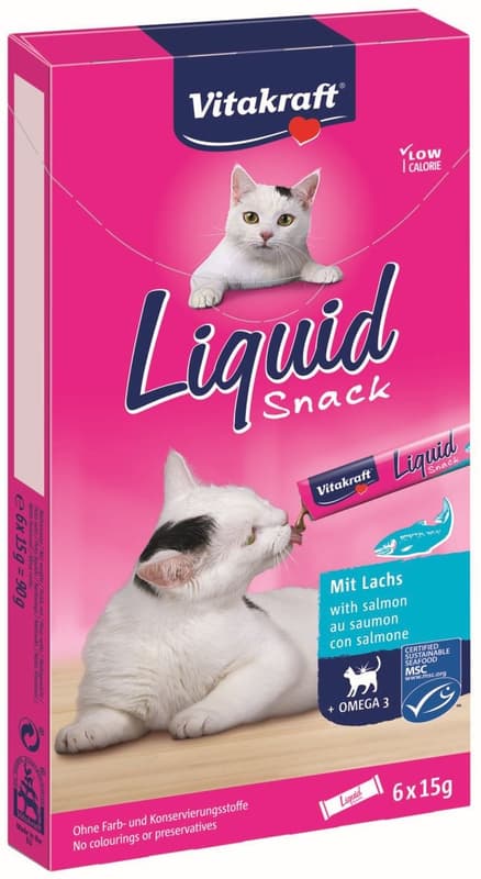 Vitakraft Cat Liquid Snack Liquid treat for cats with salmon