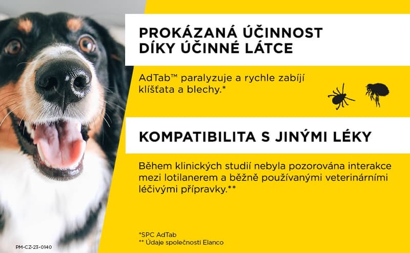 AdTab 450mg žvýkací tablety pro psy >11-22kg 1ks