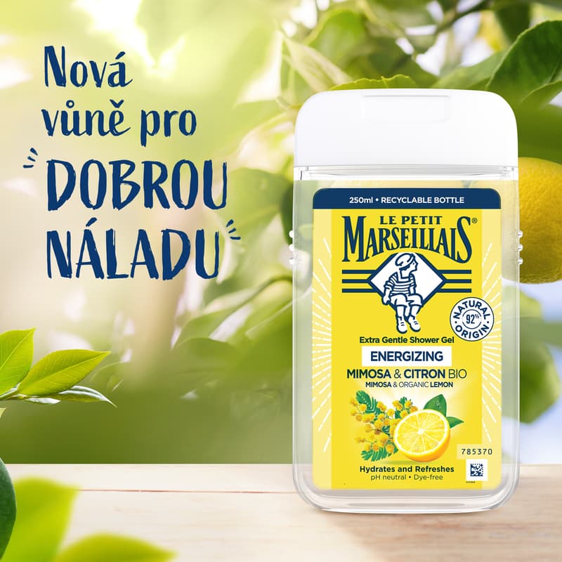 Le Petit Marseillais BIO Sprchový gel mimóza & citron