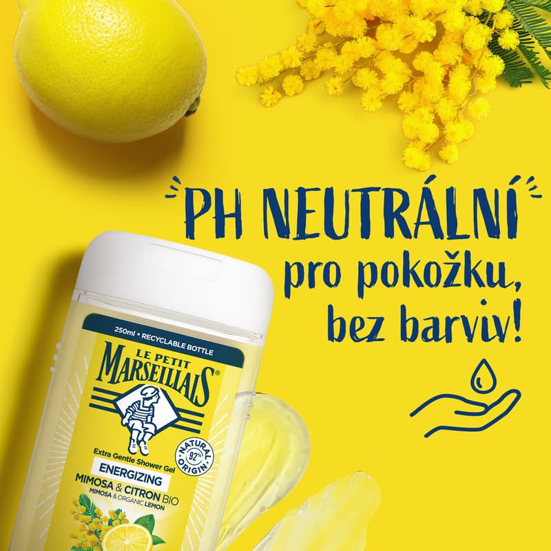Le Petit Marseillais BIO Sprchový gel mimóza & citron