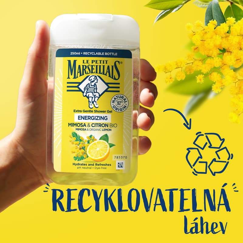 Le Petit Marseillais BIO Sprchový gel mimóza & citron