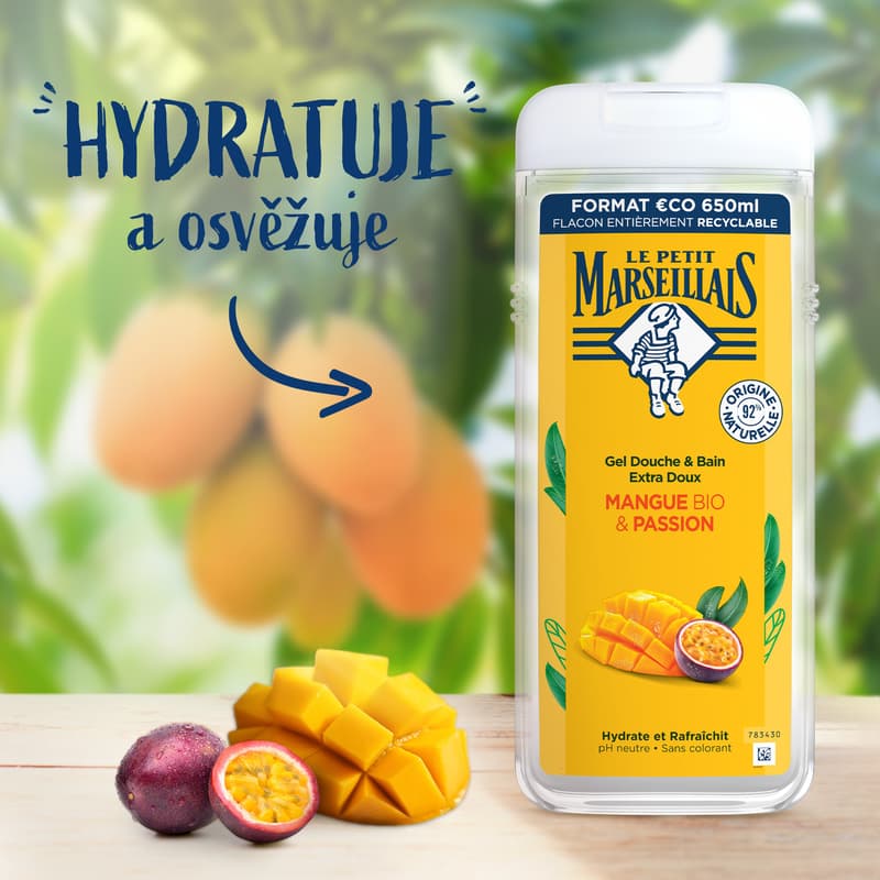 Le Petit Marseillais BIO Sprchový gel mango & marakuja
