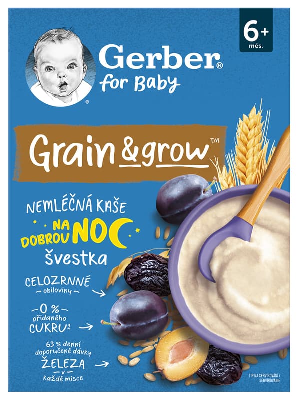 GERBER Non-dairy porridge wheat-oat plum