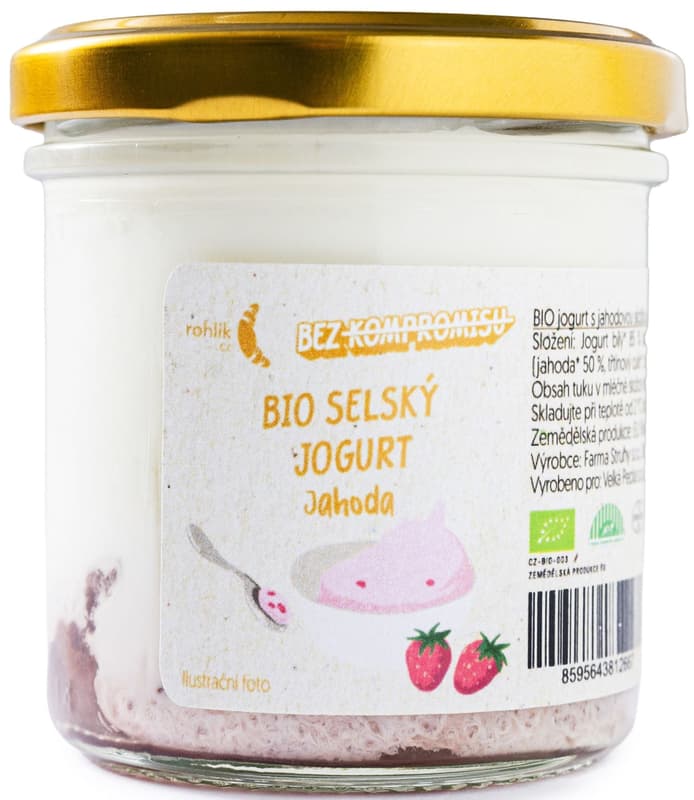 Rohlik.cz BIO Selský jogurt jahoda