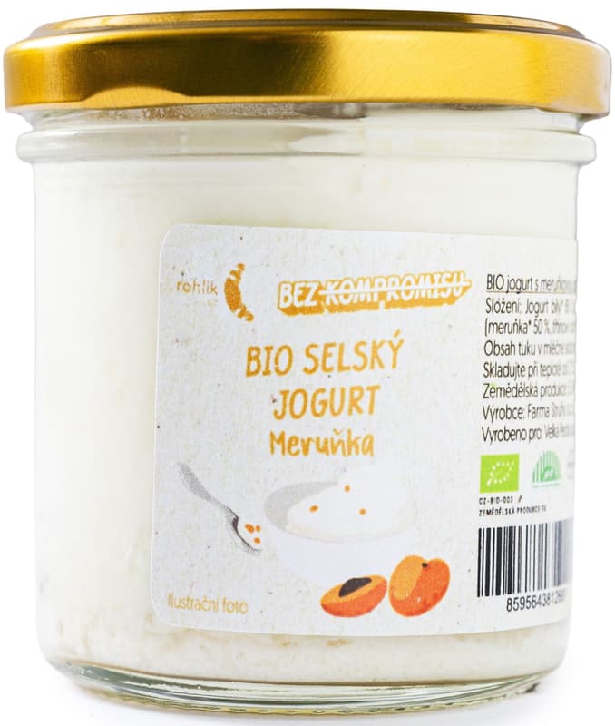 Rohlik.cz BIO Apricot rural yogurt