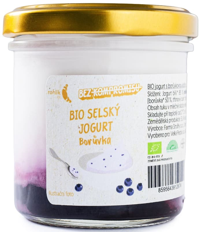 Rohlik.cz BIO Selský jogurt borůvka