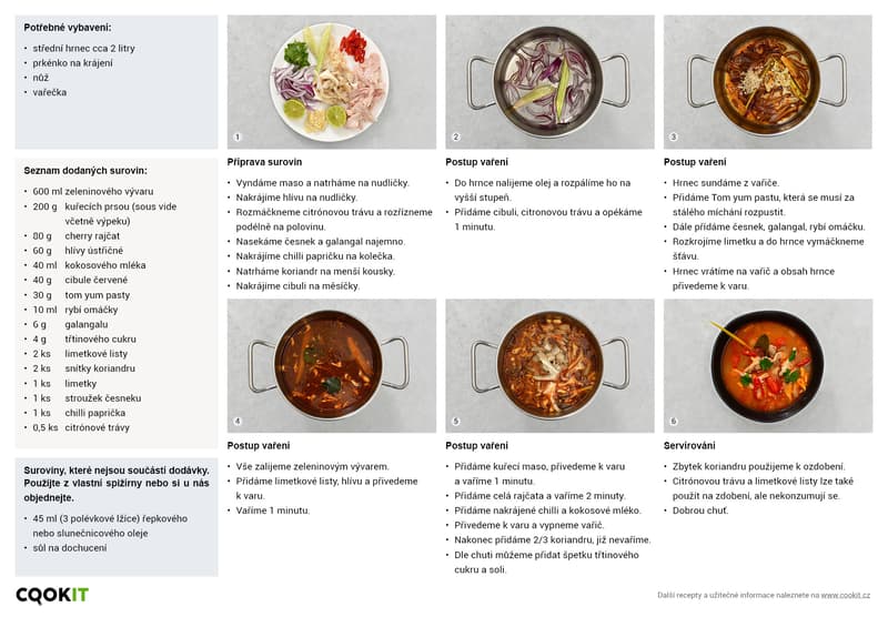 Tom yum soup with chicken