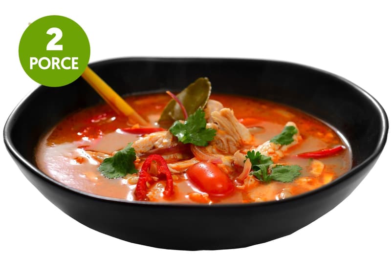 Tom yum soup with chicken