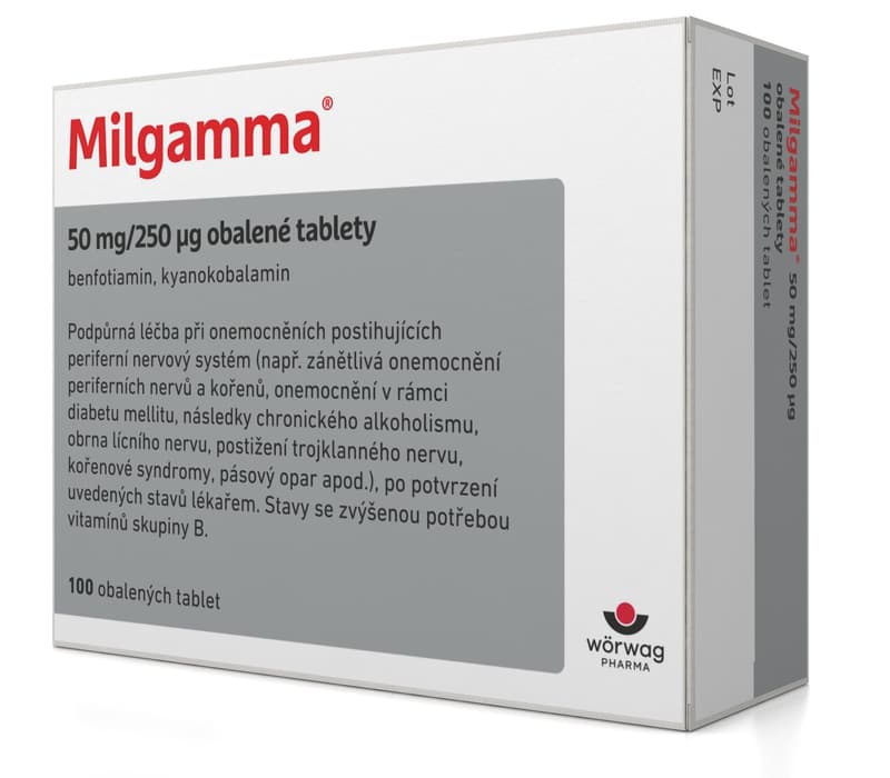 MILGAMMA 50MG/250MCG Obalená tableta 100