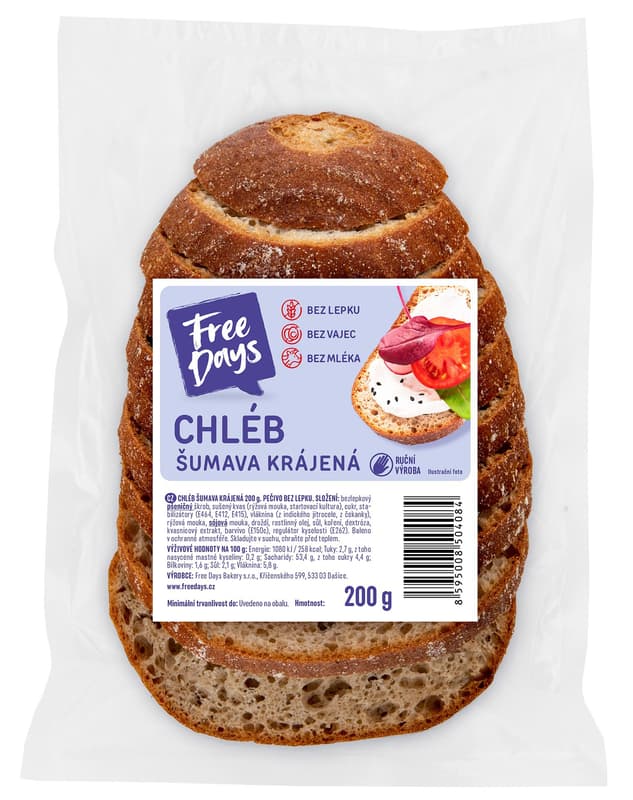 Free Days Chléb Šumava krájená, bez lepku