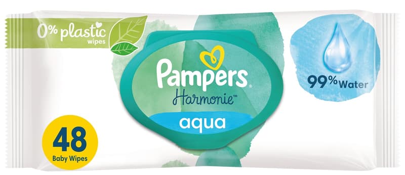 Pampers Harmonie Aqua Baby Wipes 1 Packs = 48 Wipes