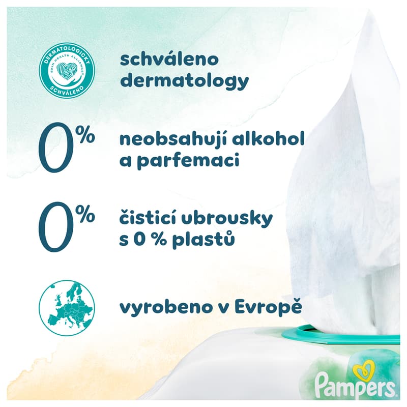 Pampers Harmonie Protect & Care Baby Wipes 4 Packs = 176 Wipes
