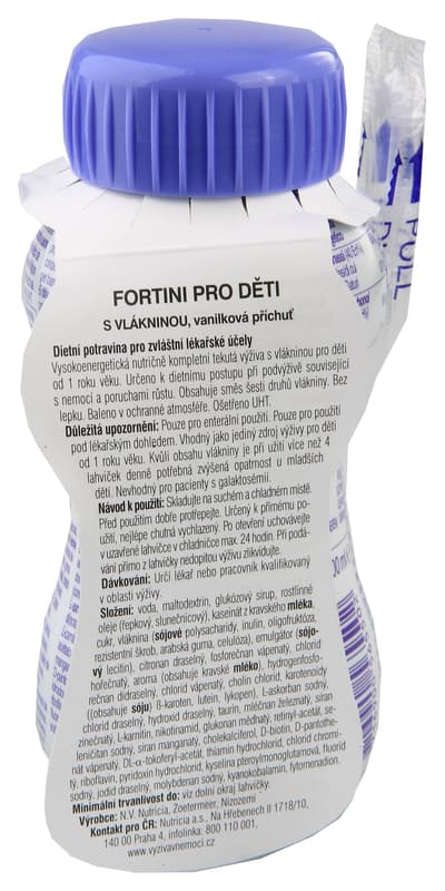 FORTINI PRO DĚTI S VLÁKNINOU, VANILKOVÁ PŘÍCHUŤ perorální roztok 1X200ML
