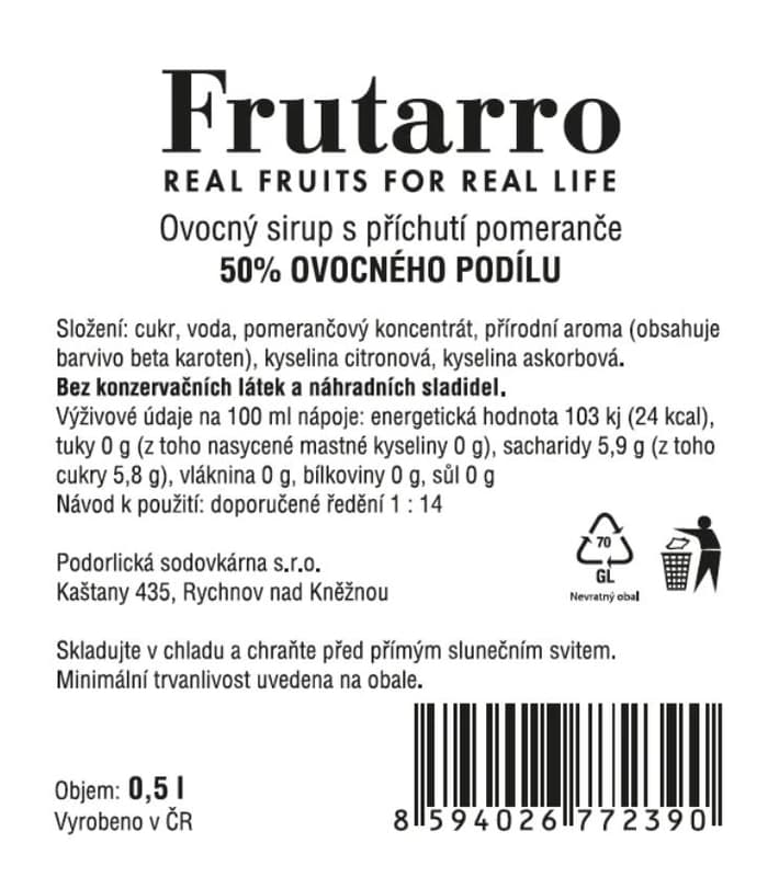 Eddie Farmer fruit syrup orange