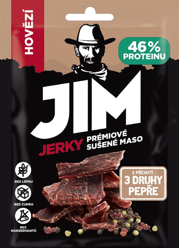 Jim Jerky beef 3 peppers 23g