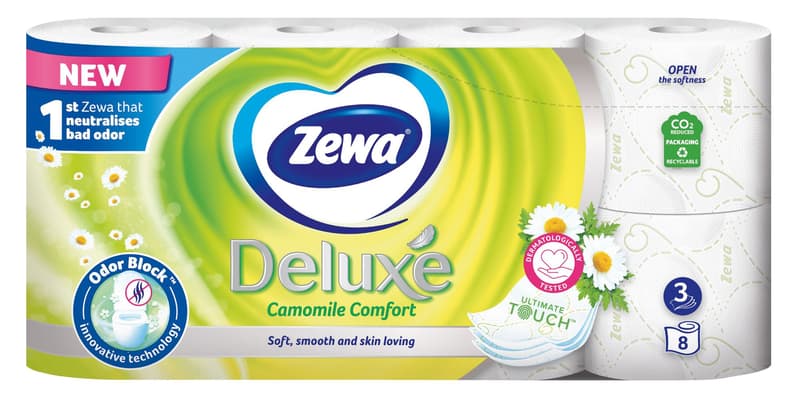 Zewa Deluxe Camomile Comfort toilet paper 3 layers