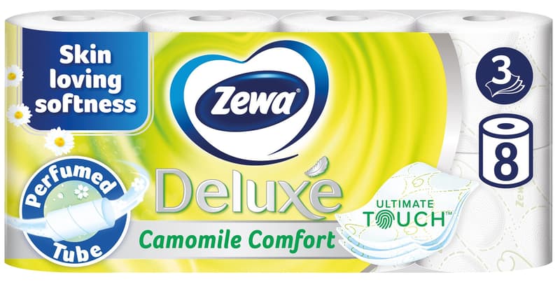 Zewa Deluxe Camomile Comfort toaletní papír 3vrstvý, 8 ks