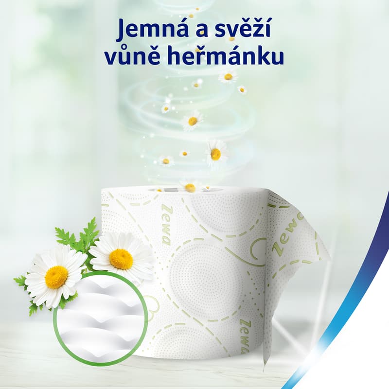 Zewa Deluxe Camomile Comfort toaletní papír 3vrstvý, 8 ks