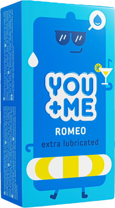 You+Me Romeo Vegan kondomy se zvýšenou dávkou lubrikace