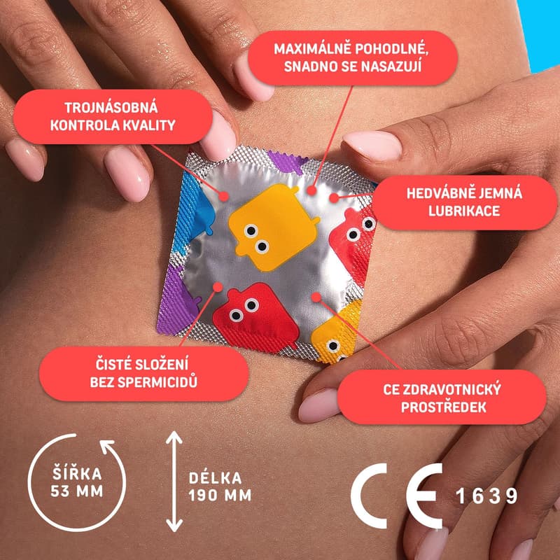You+Me Romeo Vegan kondomy se zvýšenou dávkou lubrikace